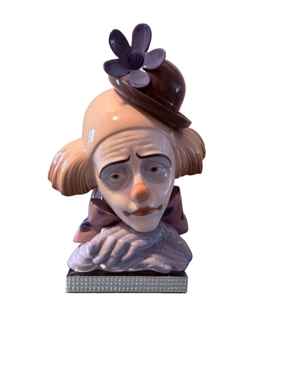 Lladro pensive clown #5130 retired excellent condition